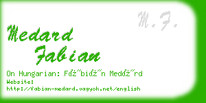 medard fabian business card